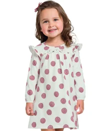 Milon girls winter dress 11346-19 CR/WINE