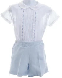 Torres Boys Shirt & Short Set 22994 Wh/Bl