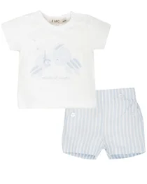 EMC baby boys T shirt and short CO2663-20 White