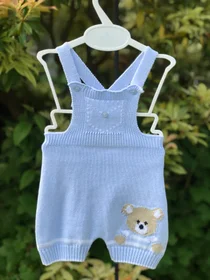Dr Kid boys knit bib n brace 114-17 blue