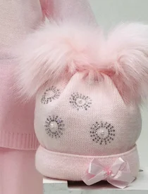 Little Nosh Baby Girls Pom Hat RAZZLE PINK