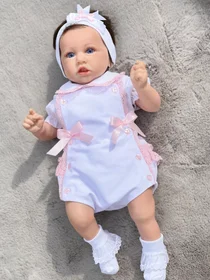 Little Nosh Baby Girls Outfit BM943 WH/PK