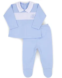 Rapife baby boys 2 piece with feet 4302-121 blue