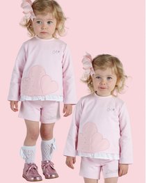 Little A Dee jumper & shorts LW21501 Ariana Pink