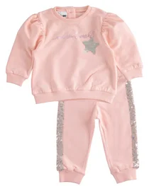 I Do girls glitter star jogsuit 43559-021 pink