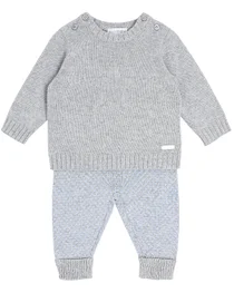 Bluesbaby boy star knit jumper & pant BB0133-021 grey