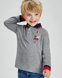Mayoral boys winter polo top 4160-021 grey