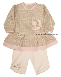 Everyday Kids Baby Girl 2 Piece Long Sleeve Dress | Leggings 7019
