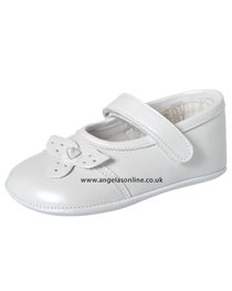 Andanines Baby Girl Pearlised White Shoe P10655