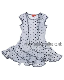 Kate Mack White/Navy Spot Dress 539M