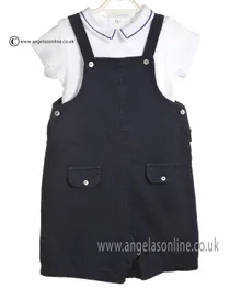Laranjinha Baby Boys Navy and White Body & Bib Short 5214/5301