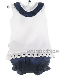 Babidu Baby Girls Top & Short 41210 Navy