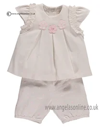 Emile et Rose Girls Top & Shorts 5311pp Heather