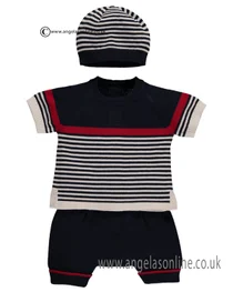 Emile Et Rose Boys Top & Shorts With Hat 5307nv Hugh