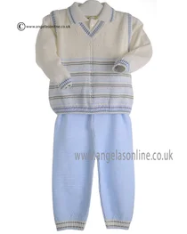 Pretty Originals Boys Tank Top & Pants Set JPC1160 CR/BL