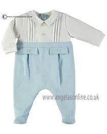 Emile et Rose boys all in one with feet Leonard 1723pb-17 P Blue