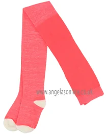 Billieblush girls pink winter tights with cream heels & toes U10291-18