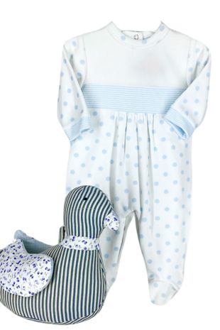Sardon baby boys velour babygrow  LA-05 Blue