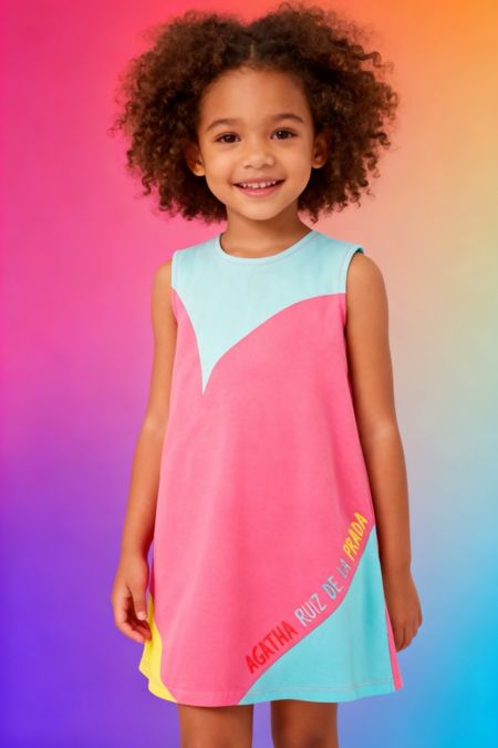 Agatha Ruiz large heart print dress 8201-26 pink