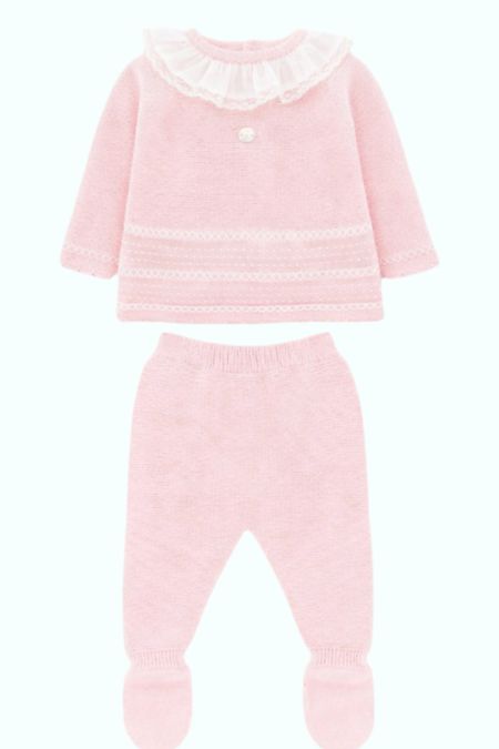 Martin Aranda girls knitted two piece 004-11307 PINK