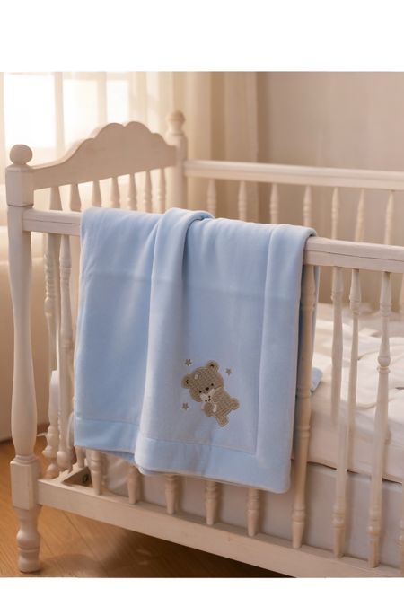 Little Star baby boy teddy blanket S2602 blue