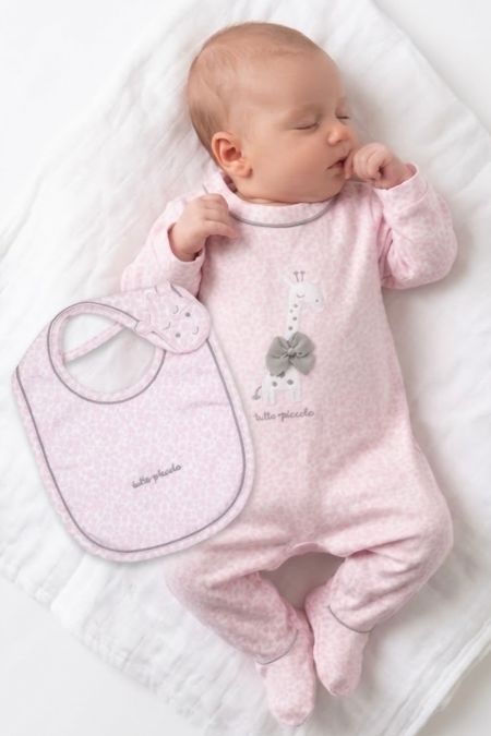 Tutto piccolo all in one with feet 1089-021 pink