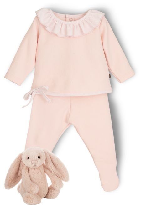 Calamaro girls frill neck two piece 11170-2526 pink