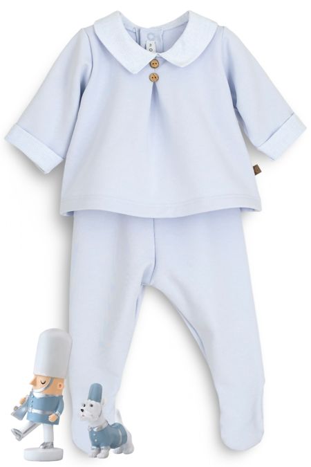 Calamaro boys collar two piece 11171-2526 blue