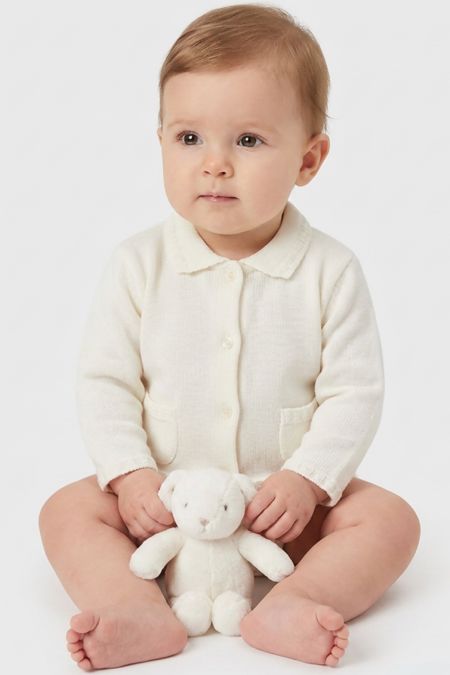 Mayoral unisex collared cardigan 1313-081