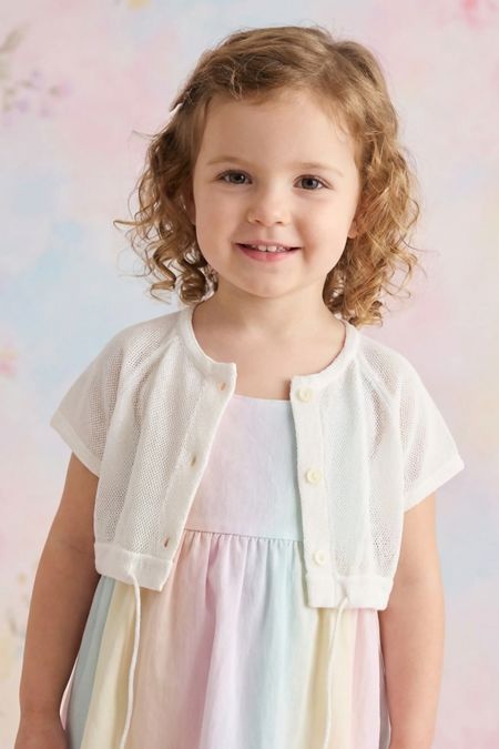 Mayoral girls short sleeve cardigan 1369-071 White