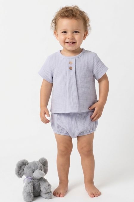 Calamaro boys gingham top and shorts 17727-123