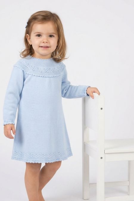 Granlei Girls Knitted Dress 2-1208 Blue