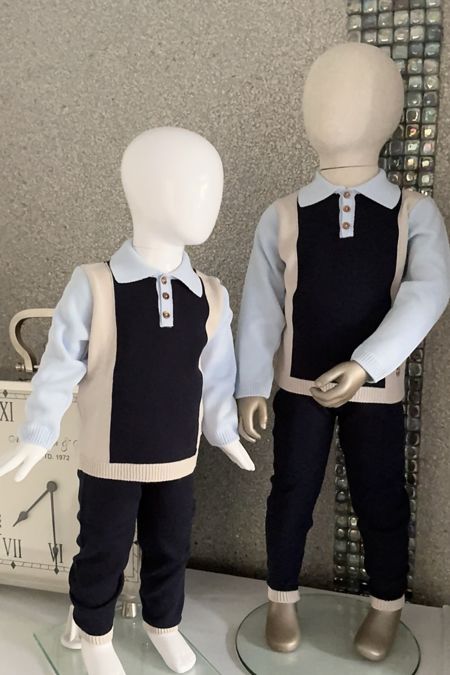 Granlei boys polo collar tracksuit 225-493C NV-BG