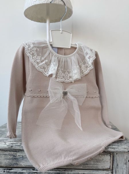 Granlei girls tulle bow romper 225-642 BG