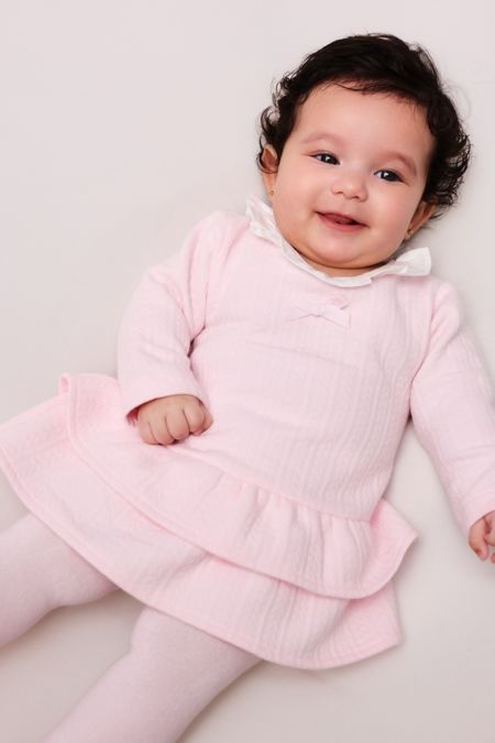 Tutto Piccolo girls pink frilly dress 2290-25 pink