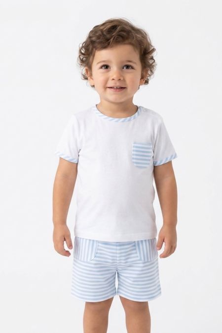 Sardon baby boys stripe T shirt & short 22CO-521