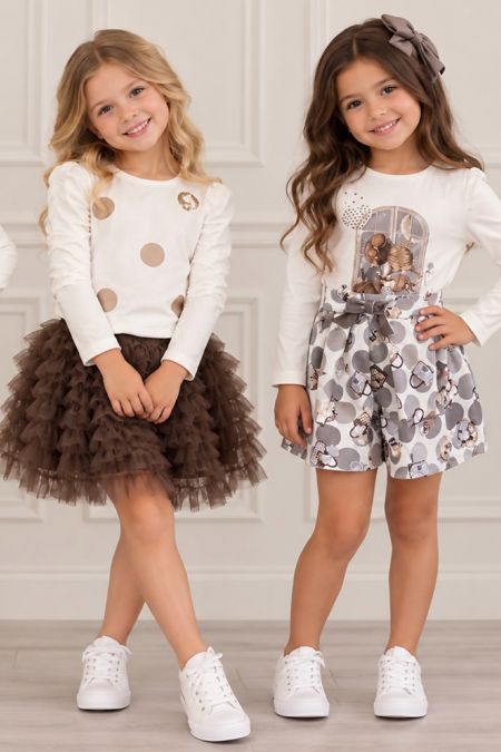 Mayoral girls top and skirt set 4475-74-4945-39 CREAM