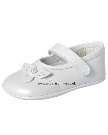 Andanines Baby Girl Pearlised White Shoe P10655