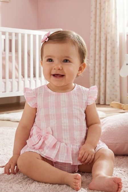 Tutto Piccolo girls wrap dress and knickers 2723s26 PINK