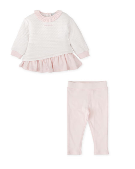 Tutto Piccolo girls frill legging set 2739-25 pink