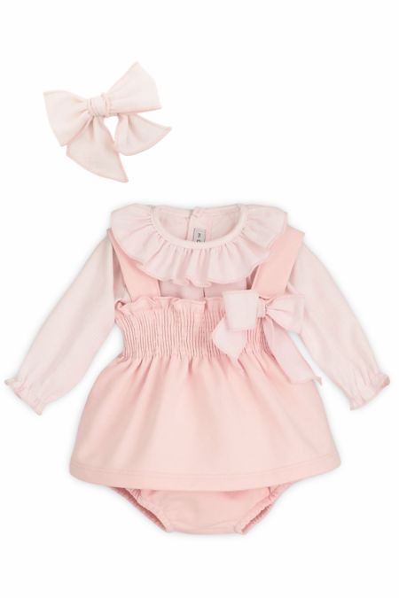 Calamaro girls dress and knicker set 22091-2526 pink