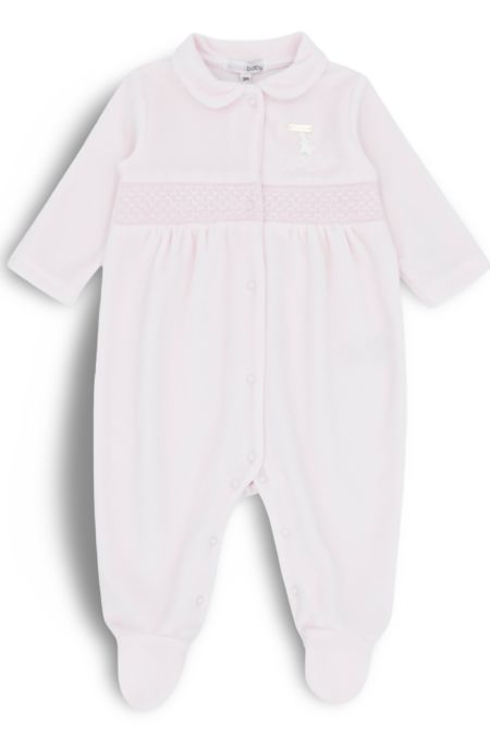 Bluesbaby girls bebe embroidery babygrow BB2061p-25 pink