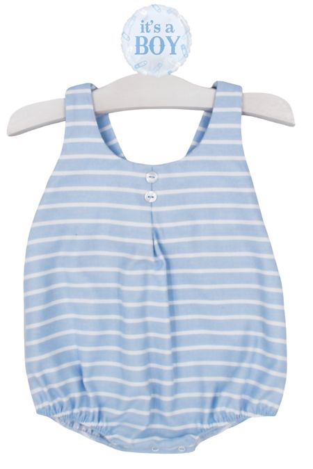 Rapife boys stripe bubble romper 4122w-25 blue