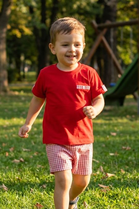 Rapife Boys T-shirt and short set 4650S26 RED