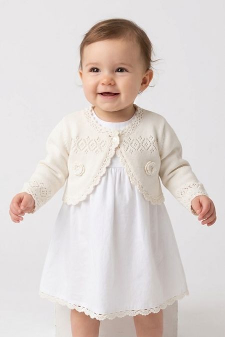 Mayoral girls knitted cardigan 4415-01 white