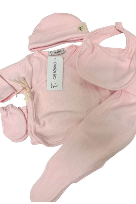Calamaro baby layette 5 piece set 72521-2526 pink