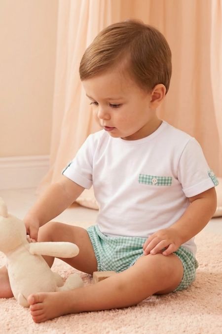 Rapife baby boys T shirt and jam pant 4714S25-41 GREEN