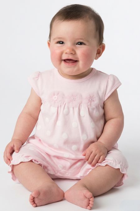 Mintini baby girls bubble all-in-one MB2451-19 Pink