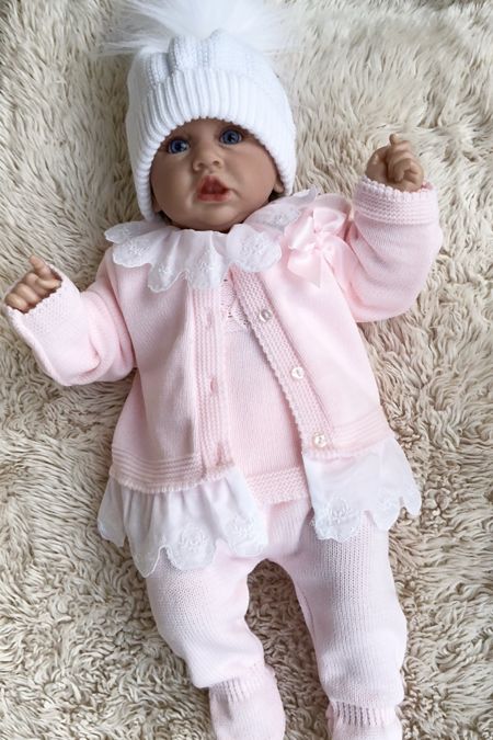 Little Star baby girls 3 piece frill set 25202 pink