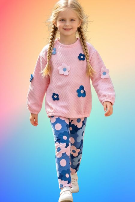 Agatha Ruiz de la Prada girls quilted top and leggings PINK